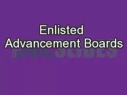 Enlisted Advancement Boards