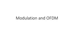 Modulation and OFDM Communication