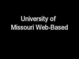 University of Missouri Web-Based