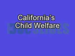 California’s Child Welfare