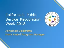 California’s Public Service Recognition Week