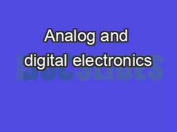 Analog and digital electronics