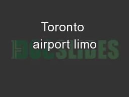 Toronto airport limo