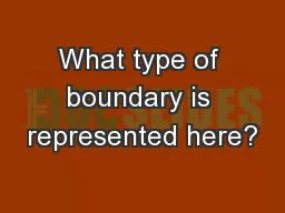 What type of boundary is represented here?