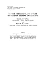 ON THE REPRESENTATION TYPE OF CERTAIN TRIVIAL EXTENSIO