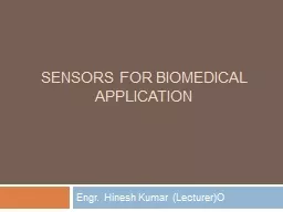 Sensors for biomedical application