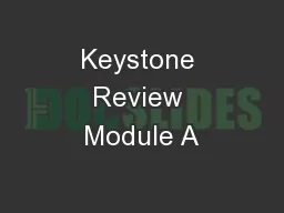 Keystone Review Module A