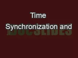 Time Synchronization and