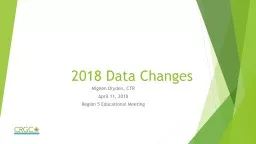2018 Data Changes Mignon Dryden, CTR