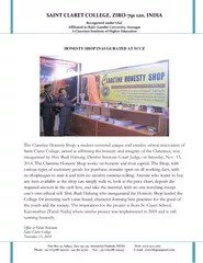 HONESTY SHOP INAUGURATED AT SCCZ