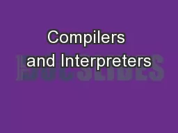 Compilers and Interpreters