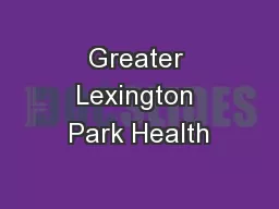 Greater Lexington Park Health