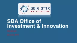 SBA Office of  Investment & Innovation