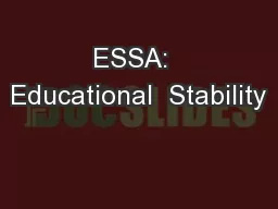 ESSA:  Educational  Stability
