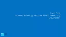 Exam Prep:  Microsoft Technology Associate 98-366