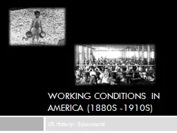 Working Conditions in America (1880s -1910s)