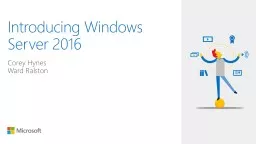 Introducing  Windows Server 2016