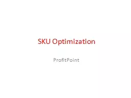 SKU Optimization ProfitPoint