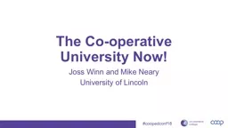 The Co-operative University Now!