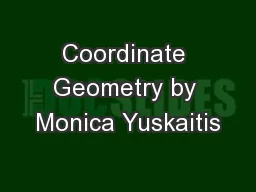 Coordinate Geometry by Monica Yuskaitis