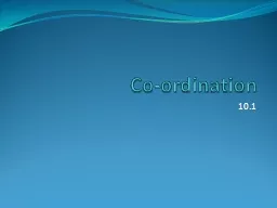 Co-ordination 10.1 Starter