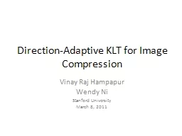 Direction-Adaptive KLT for Image Compression