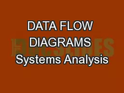 DATA FLOW DIAGRAMS Systems Analysis