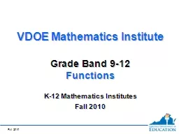 VDOE Mathematics Institute