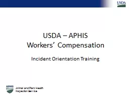 USDA – APHIS Workers’ Compensation