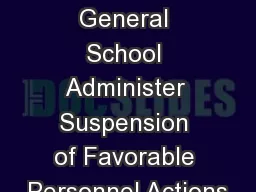 Adjutant General School Administer Suspension of Favorable Personnel Actions