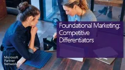 Foundational Marketing: Competitive Differentiators