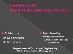 A SEMINAR ON  STRUCTURE CONTROL SYSTEMS