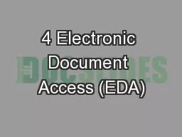4 Electronic Document Access (EDA)