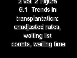 2 vol  2 Figure 6.1  Trends in transplantation: unadjusted rates, waiting list counts,