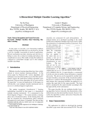 A Hierarchical Multiple Classier Learning Algorithm Yu