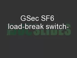 GSec SF6 load-break switch-
