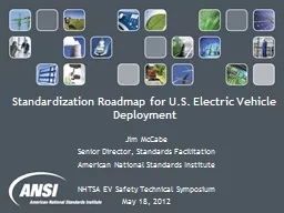 Standardization Roadmap for U.S. Electric Vehicle Deployment
