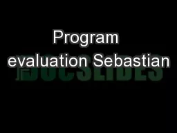 Program evaluation Sebastian
