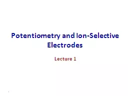 Potentiometry  and Ion-Selective Electrodes