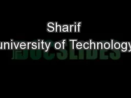 Sharif university of Technology