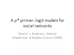 A  p*  primer: logit models for social networks