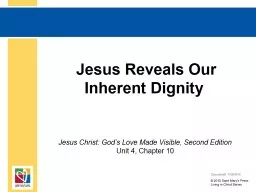 Jesus Reveals Our Inherent Dignity