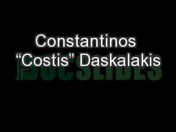 Constantinos “Costis” Daskalakis