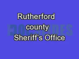 Rutherford   county  Sheriff’s Office