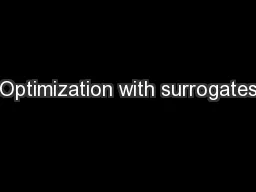 Optimization with surrogates