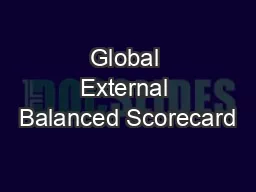 Global External Balanced Scorecard