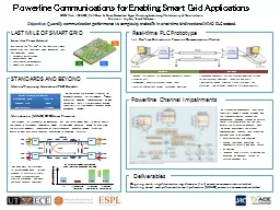 Powerline  Communications for Enabling Smart Grid Applications