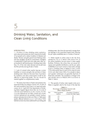 Drinking Water Sanitation and Clean Living Conditions