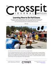 of  JOURNAL ARTICLES Copyright   CrossFit Inc