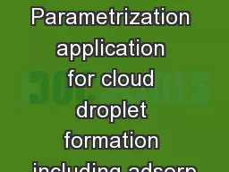 Bacteria  CC N  activity:  Parametrization application for cloud droplet formation including